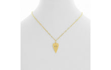 Load image into Gallery viewer, Matte Gold Evil Eye in Heart Pendant Necklace