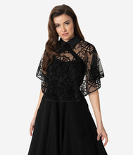 Load image into Gallery viewer, Clarke Spider-Web Capelet