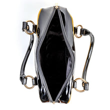 Load image into Gallery viewer, Gold and Black Nokturnal Bat Bowler Purse