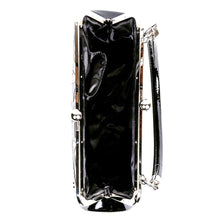 Load image into Gallery viewer, Silver and Black Nokturnal Bat Kisslock Purse