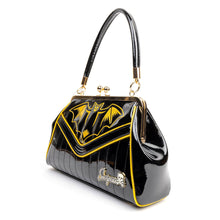 Load image into Gallery viewer, Gold and Black Nokturnal Bat Kisslock Purse