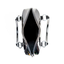 Load image into Gallery viewer, Silver and Black Nokturnal Bat Bowler Purse