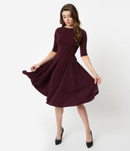 Load image into Gallery viewer, Nicole Merlot Sparkle Dress