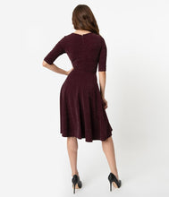 Load image into Gallery viewer, Nicole Merlot Sparkle Dress