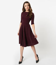 Load image into Gallery viewer, Nicole Merlot Sparkle Dress