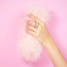 Load image into Gallery viewer, Pink Furry Feather Clutch