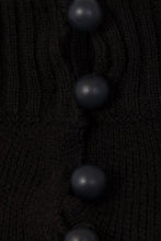 Load image into Gallery viewer, Shirley Black Button Keyhole Cropped Jumper- LAST ONE!