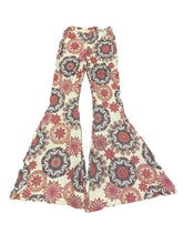 Load image into Gallery viewer, Orange Paisley Bell Bottom Leggings- Size Medium Only