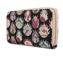 Load image into Gallery viewer, Disney Villains Pastel Flames All Over Print Zip Around Wallet
