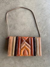 Load image into Gallery viewer, Vintage Multicolor Snakeskin Clutch Purse