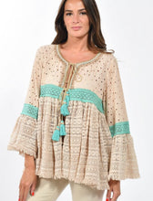 Load image into Gallery viewer, Janice Lace Eyelet Kimono