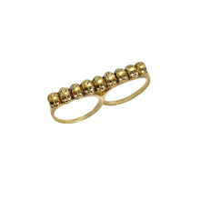 Load image into Gallery viewer, Baby Heads Knuckle Ring Gold Tone