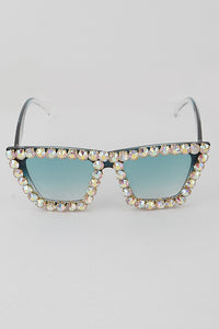 Bling Crystal Lined Statement Sunglasses- More Colors Available!