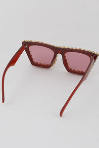 Bling Crystal Lined Statement Sunglasses- More Colors Available!