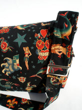 Load image into Gallery viewer, Tattoo Art Black Messenger Bag
