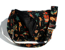 Load image into Gallery viewer, Tattoo Art Black Messenger Bag