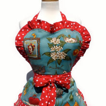 Load image into Gallery viewer, Frida Red and Blue Ladies Apron
