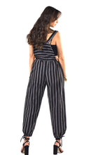 Load image into Gallery viewer, Black Striped Overalls