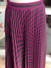 Load image into Gallery viewer, Black and Pink Stripe Maxi Skirt