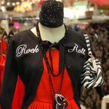 Load image into Gallery viewer, Charlene Rock/Roll Tie Neck Cardigan