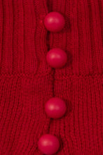 Load image into Gallery viewer, Shirley Red Button Keyhole Cropped Jumper
