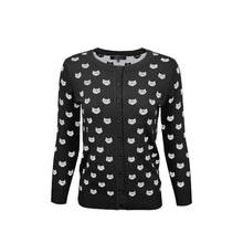 Load image into Gallery viewer, Kitty Face Cardigan
