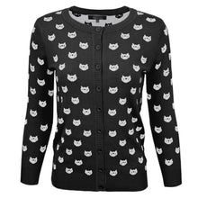Load image into Gallery viewer, Kitty Face Cardigan