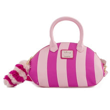 Load image into Gallery viewer, Disney Alice In Wonderland Cheshire Cat Applique Crossbody Purse with Fluffy Tail