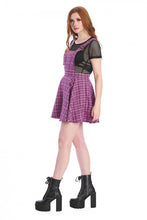 Load image into Gallery viewer, Lilac Check Pinafore