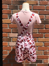 Load image into Gallery viewer, Strawberry Shorts With Removable Overall Straps