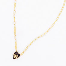Load image into Gallery viewer, Evil Eye Heart Enamel Charm Pendant- More Finishes Available!