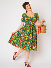 Load image into Gallery viewer, Giada Strawberry Patch Swing Dress