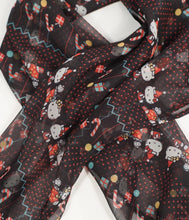 Load image into Gallery viewer, Hello Kitty Festive Holiday Fair Isle Hair Scarf