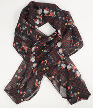 Load image into Gallery viewer, Hello Kitty Festive Holiday Fair Isle Hair Scarf