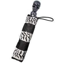 Load image into Gallery viewer, Bat Swirl Skull Handle Umbrella