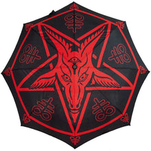 Load image into Gallery viewer, Satanic Star Skull Handle Umbrella