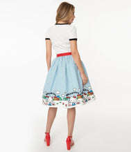 Load image into Gallery viewer, Hello Kitty Little Town Border Print Swing Skirt