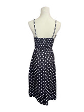 Load image into Gallery viewer, Black and White Polka Dot Print Button Down Sun Dress