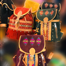 Load image into Gallery viewer, Diamond Cutout Suede Mini Backpack