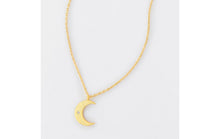 Load image into Gallery viewer, Dainty Matte Moon with Single Stone Necklaces- More Styles Available!