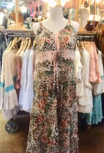 Load image into Gallery viewer, Floral and Leopard Maxi Dress