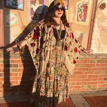 Load image into Gallery viewer, Floral and Leopard Maxi Dress