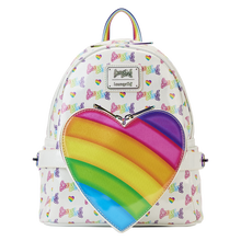 Load image into Gallery viewer, Lisa Frank Rainbow Heart Mini Backpack with Detachable Waist Bag