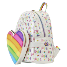 Load image into Gallery viewer, Lisa Frank Rainbow Heart Mini Backpack with Detachable Waist Bag
