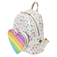 Load image into Gallery viewer, Lisa Frank Rainbow Heart Mini Backpack with Detachable Waist Bag