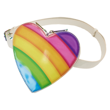 Load image into Gallery viewer, Lisa Frank Rainbow Heart Mini Backpack with Detachable Waist Bag