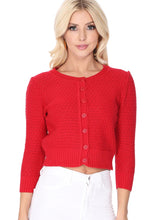 Load image into Gallery viewer, Red Knit Cardigan