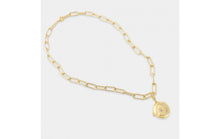 Load image into Gallery viewer, Moon and Starburst Locket on Paperclip Chain