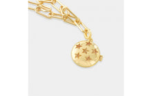 Load image into Gallery viewer, Moon and Starburst Locket on Paperclip Chain
