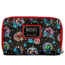 Load image into Gallery viewer, Avengers Floral Tattoo Zip Around Wallet